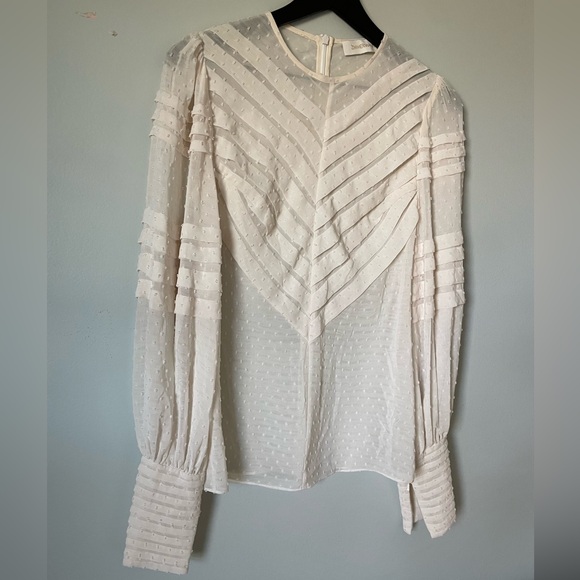 Zimmermann Swiss Dot Cream Blouse - Picture 2 of 7
